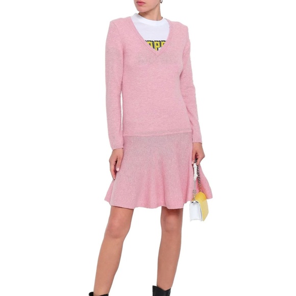 NWT GANNI Mercer Fluted Merino Mini Dress - Picture 3 of 3